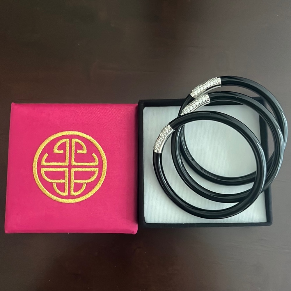 THREE KINGS ALL WEATHER BANGLES® (AWB®)- Black Swarovski Crystal Limited Edition